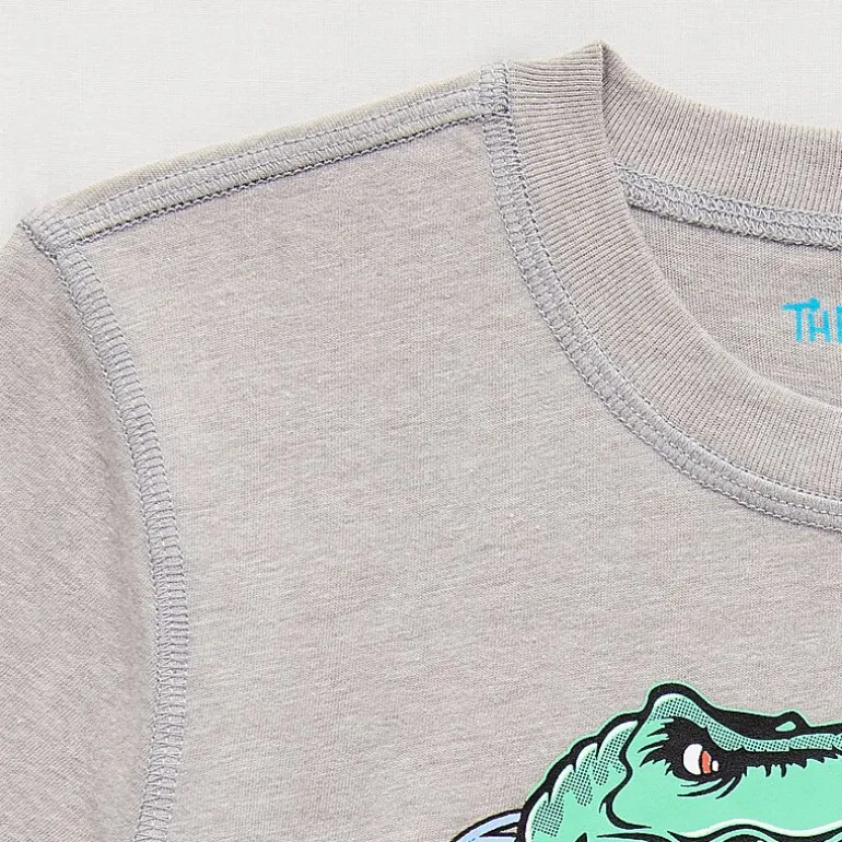 Thereabouts Little & Big Kid Boys Easy-on + Easy-off Sensory Friendly Crew Neck Short Sleeve Adaptive Regular Fit Graphic T-Shirt