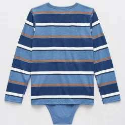 Thereabouts Little & Big Kid Boys Bodysuit Closure Easy-on + Easy-off Adaptive Crew Neck Long Sleeve Bodysuit