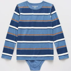 Thereabouts Little & Big Kid Boys Bodysuit Closure Easy-on + Easy-off Adaptive Crew Neck Long Sleeve Bodysuit