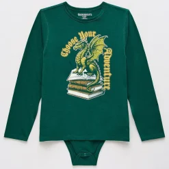 Thereabouts Little & Big Kid Boys Bodysuit Closure Easy-on + Easy-off Adaptive Crew Neck Long Sleeve Bodysuit