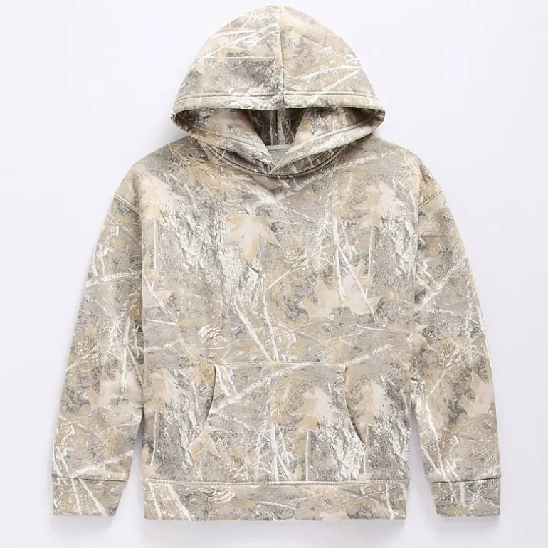 Thereabouts Little & Big Kid Boys Easy-on + Easy-off Hidden Access Opening Long Sleeve Adaptive Fleece Hoodie
