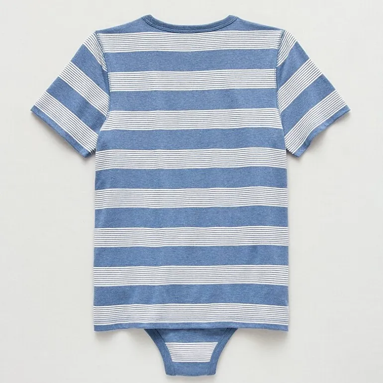 Thereabouts Little & Big Kid Boys Bodysuit Closure Easy-on + Easy-off Adaptive Crew Neck Short Sleeve Bodysuit
