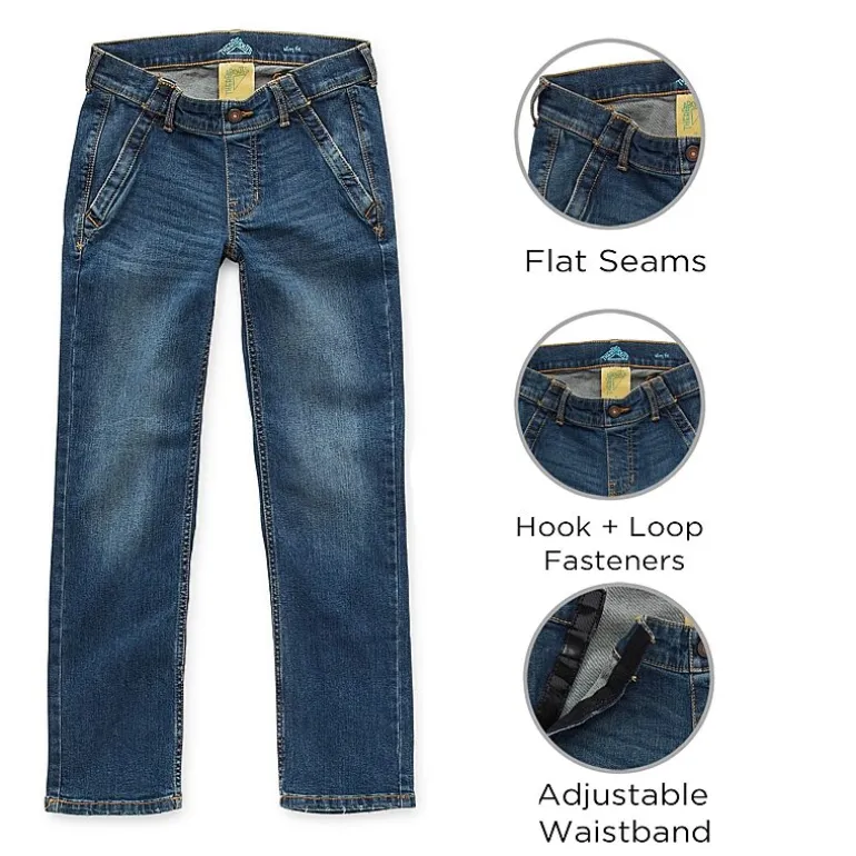 Thereabouts Little & Big Kid Boys Adaptive Adjustable Waist Stretch Fabric Seated Slim Fit Jean
