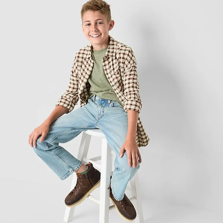 Thereabouts Little & Big Kid Boys Adjustable Waist Stretch Fabric Straight Leg Jean