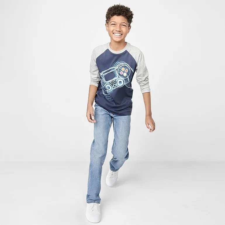 Thereabouts Little & Big Kid Boys Adjustable Waist Stretch Fabric Straight Leg Jean