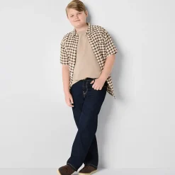 Thereabouts Little & Big Kid Boys Adjustable Waist Stretch Fabric Straight Leg Jean
