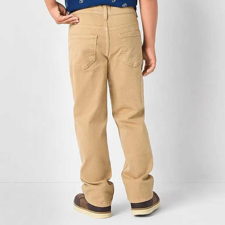 Thereabouts Little & Big Kid Boys Adjustable Waist Stretch Fabric Straight Leg Jean