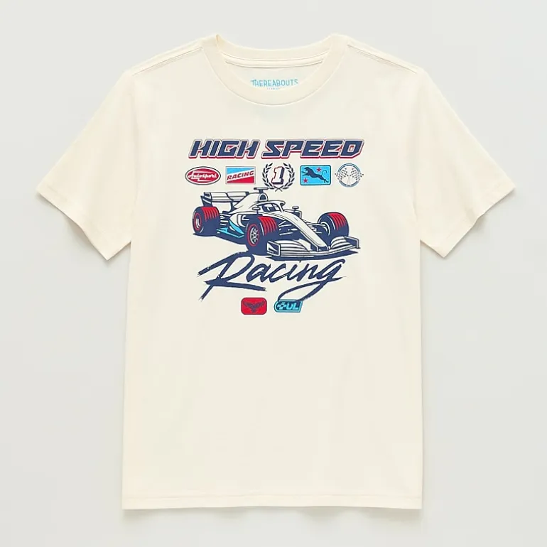 Thereabouts Little & Big Kid Boys Crew Neck Short Sleeve Regular Fit Graphic T-Shirt