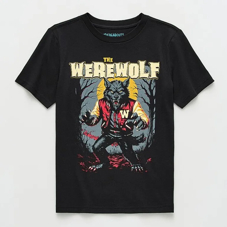 Thereabouts Little & Big Kid Boys Crew Neck Short Sleeve Regular Fit Graphic T-Shirt