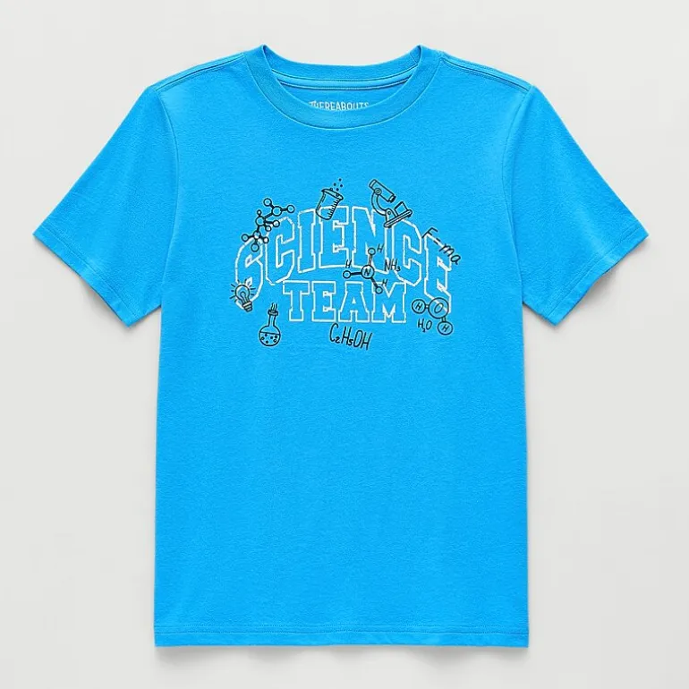 Thereabouts Little & Big Kid Boys Crew Neck Short Sleeve Regular Fit Graphic T-Shirt