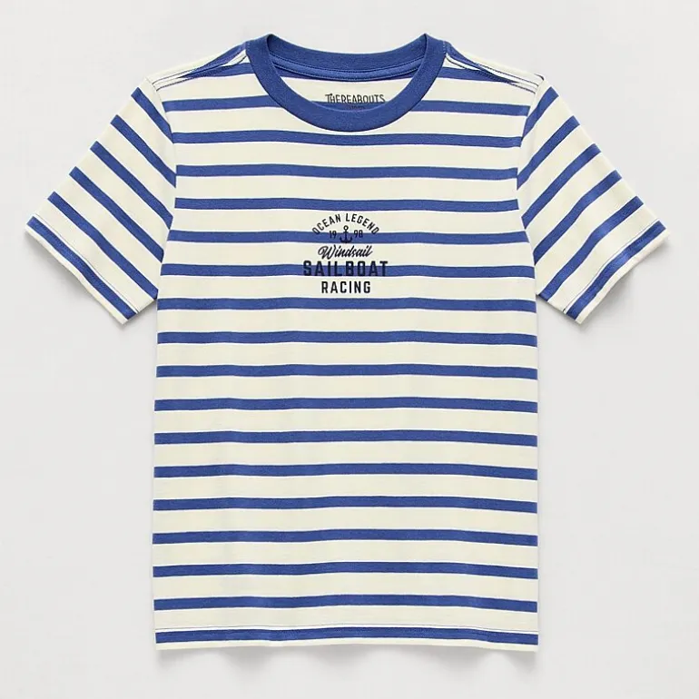 Thereabouts Little & Big Kid Boys Crew Neck Short Sleeve Regular Fit Graphic T-Shirt