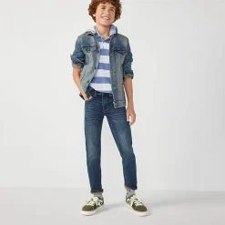 Thereabouts Little & Big Kid Boys Adjustable Waist Stretch Fabric Slim Straight Leg Jean
