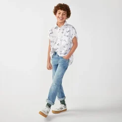 Thereabouts Little & Big Kid Boys Adjustable Waist Stretch Fabric Slim Straight Leg Jean