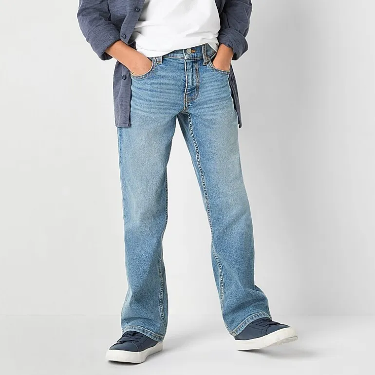 Thereabouts Little & Big Kid Boys Adjustable Waist Stretch Fabric Regular Fit Bootcut Jean