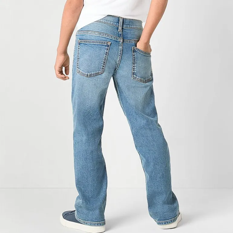 Thereabouts Little & Big Kid Boys Adjustable Waist Stretch Fabric Regular Fit Bootcut Jean
