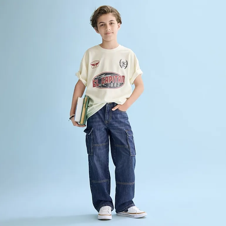 Thereabouts Little & Big Kid Boys Adjustable Waist Cargo Loose Fit Jean