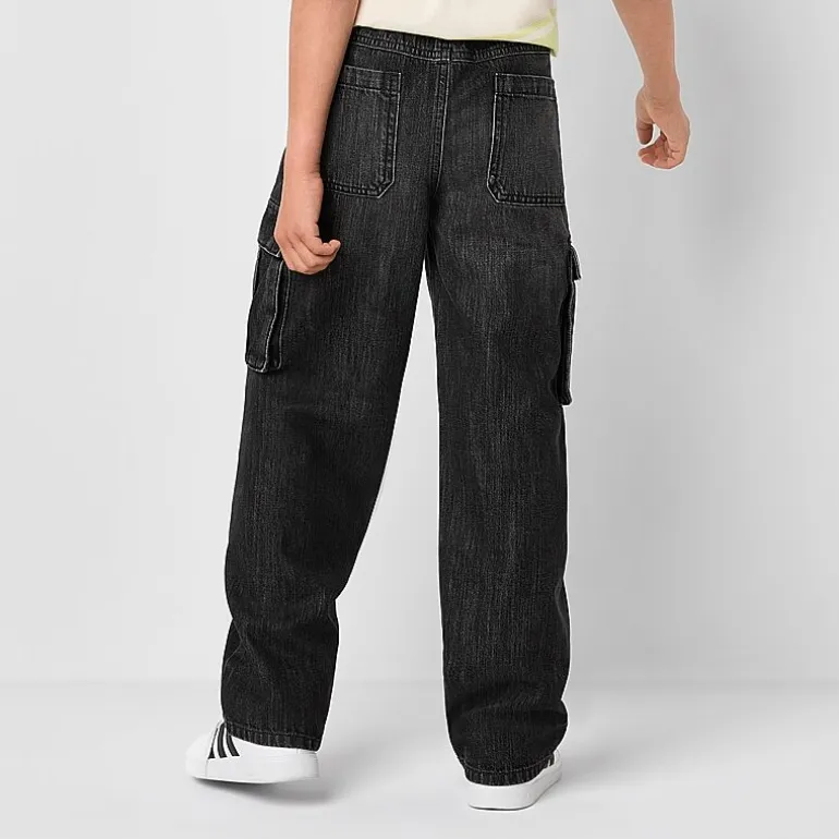 Thereabouts Little & Big Kid Boys Adjustable Waist Cargo Loose Fit Jean