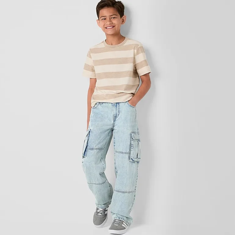 Thereabouts Little & Big Kid Boys Adjustable Waist Cargo Loose Fit Jean
