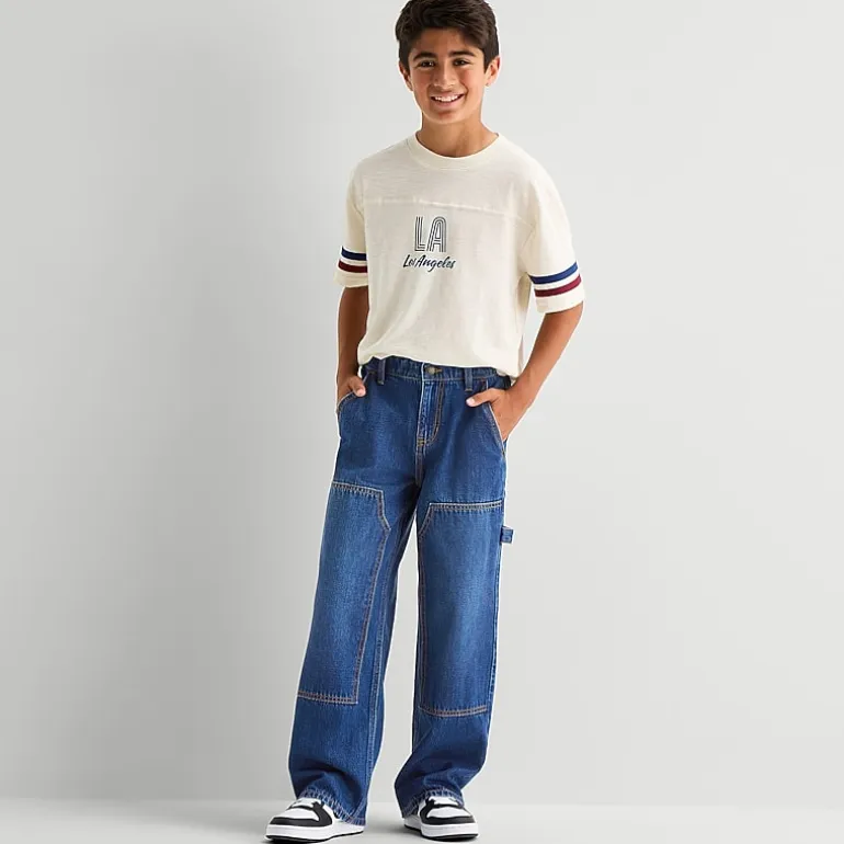 Thereabouts Little & Big Kid Boys Adjustable Waist Workwear Loose Fit Jean