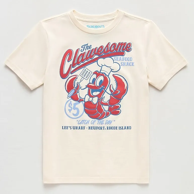 Thereabouts Little & Big Kid Boys Crew Neck Short Sleeve Regular Fit Graphic T-Shirt