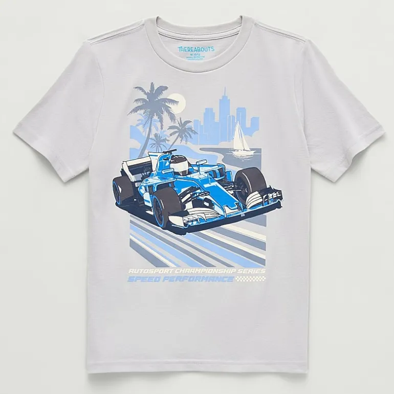 Thereabouts Little & Big Kid Boys Crew Neck Short Sleeve Regular Fit Graphic T-Shirt