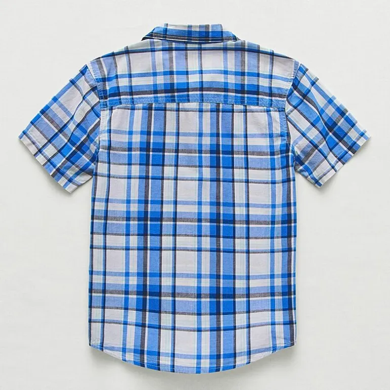 Thereabouts Little & Big Kid Boys Short Sleeve Regular Fit Button-Down Shirt