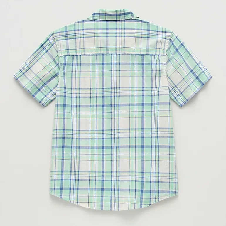 Thereabouts Little & Big Kid Boys Short Sleeve Regular Fit Button-Down Shirt