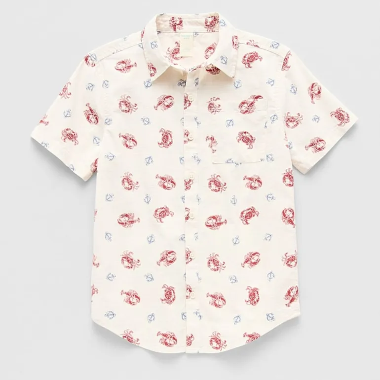 Thereabouts Little & Big Kid Boys Short Sleeve Regular Fit Button-Down Shirt