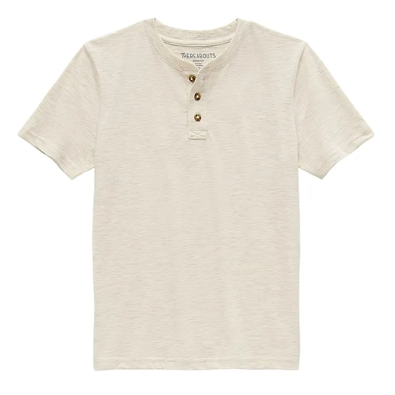 Thereabouts Little & Big Kid Boys Short Sleeve Regular Fit Henley Shirt