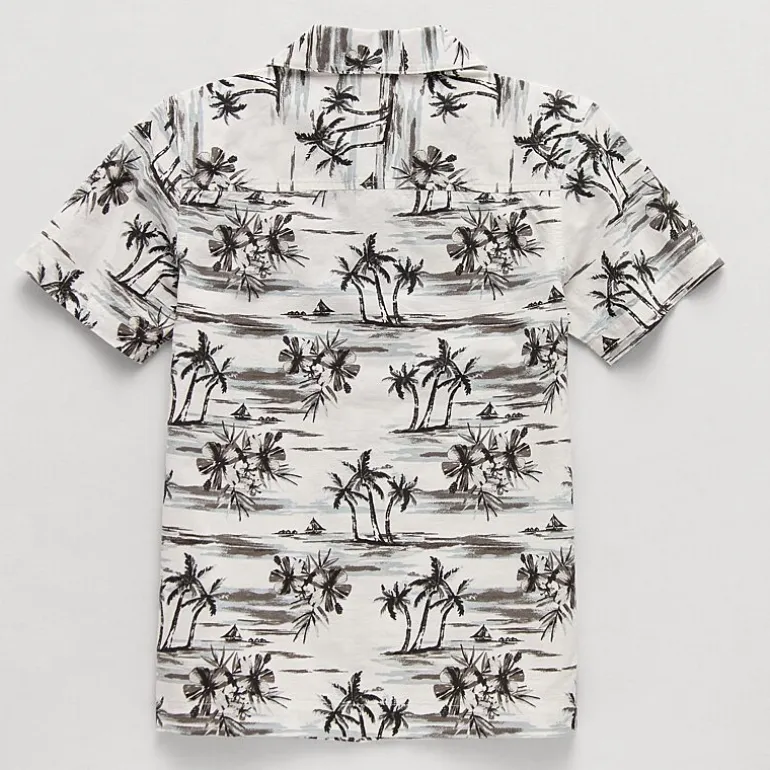 Thereabouts Little & Big Kid Boys Short Sleeve Regular Fit Button-Down Shirt