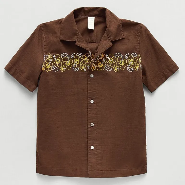 Thereabouts Little & Big Kid Boys Short Sleeve Regular Fit Button-Down Shirt