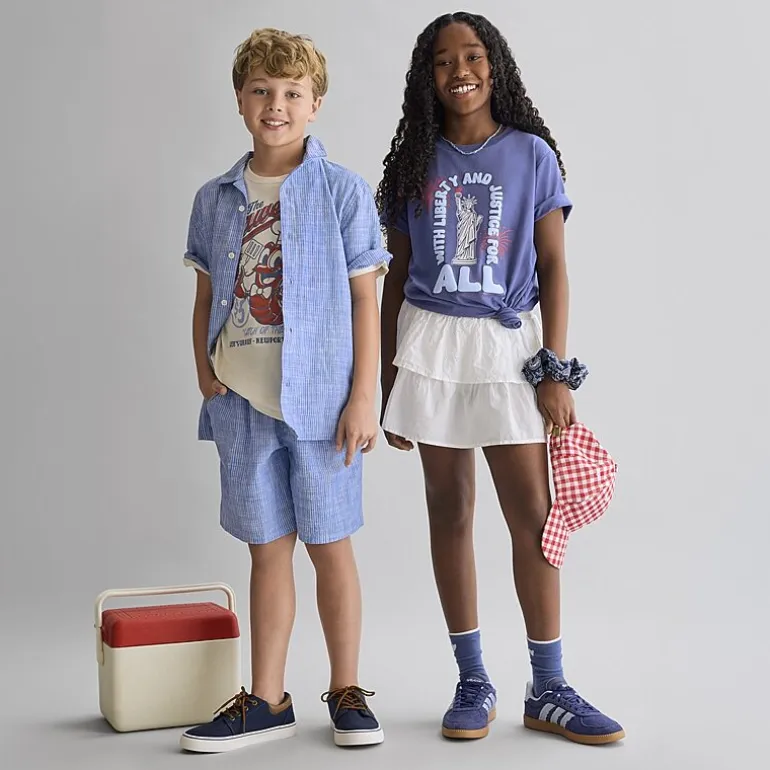 Thereabouts Little & Big Kid Boys Short Sleeve Regular Fit Button-Down Shirt