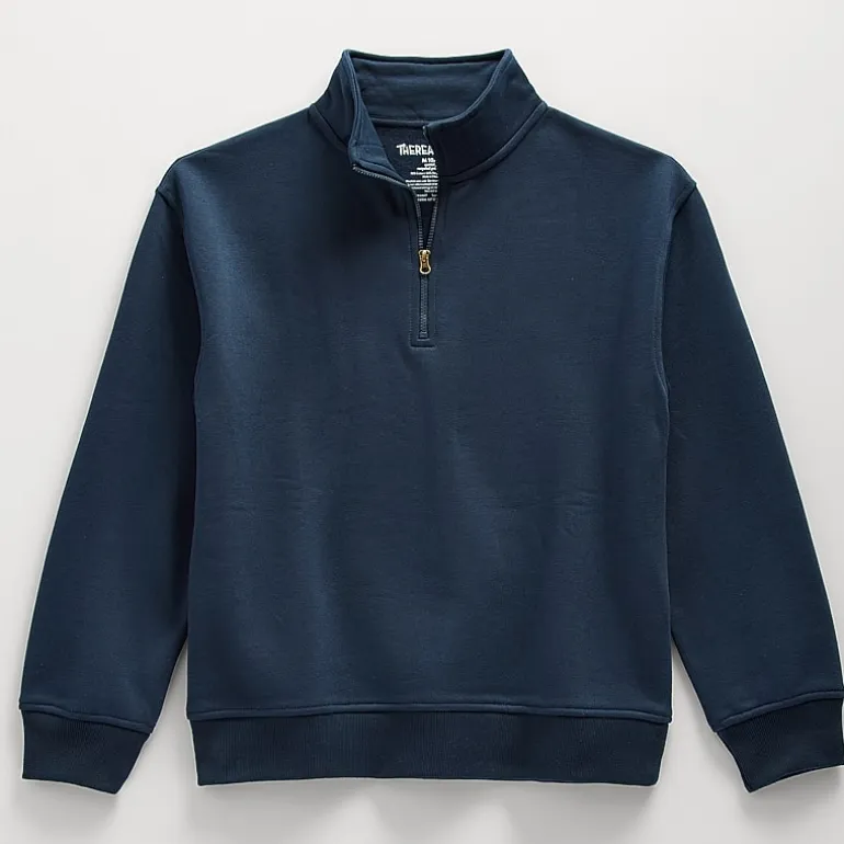 Thereabouts Little & Big Kid Boys Long Sleeve Fleece Casual Quarter-Zip Pullover