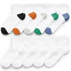 Thereabouts Little & Big Kid Boys Multi-Pack 10 Pair Quarter Ankle Socks