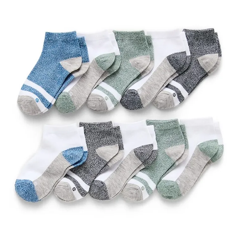 Thereabouts Little & Big Kid Boys Quarter Ankle Socks