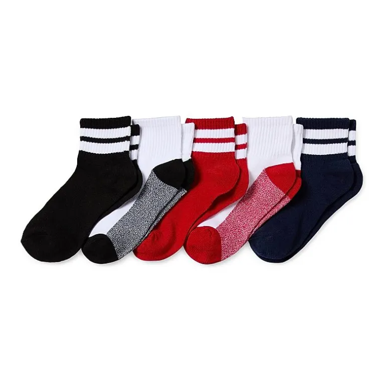 Thereabouts Little & Big Kid Boys 10 Pair Quarter Ankle Socks