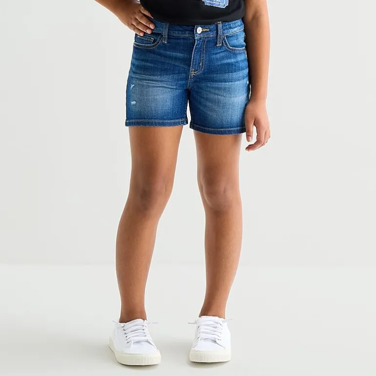Thereabouts Little & Big Kid Girls Adjustable Waist Denim Short