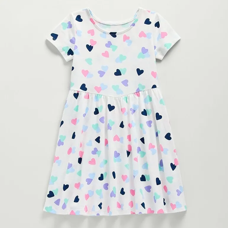 Thereabouts Little & Big Kid Girls Short Sleeve A-Line Dress