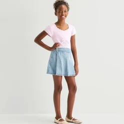 Thereabouts Little & Big Kid Girls High Rise Adjustable Waist Mini Denim Skirt