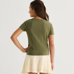 Thereabouts Little & Big Kid Girls Crew Neck Short Sleeve T-Shirt