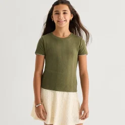 Thereabouts Little & Big Kid Girls Crew Neck Short Sleeve T-Shirt