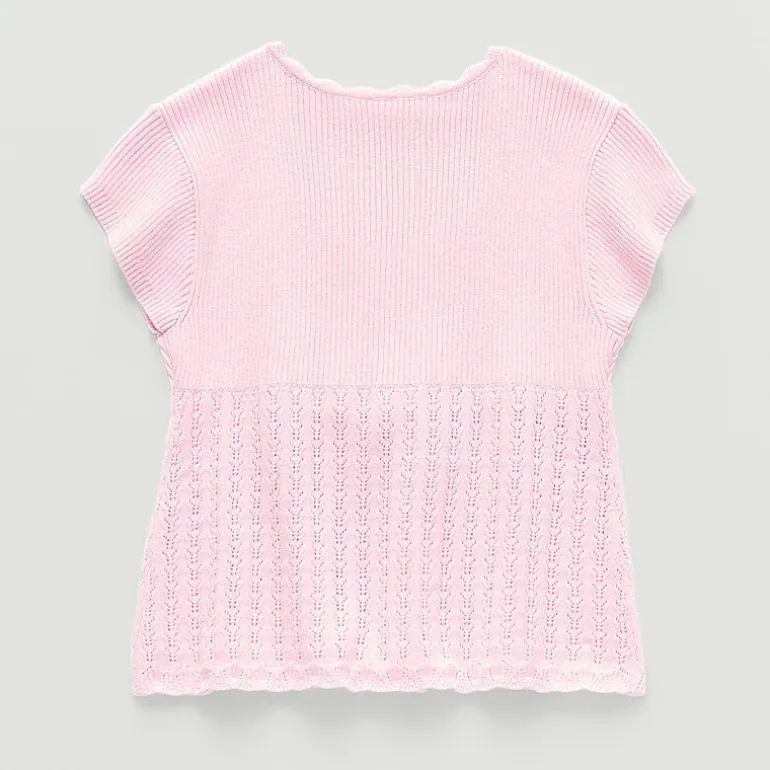 Thereabouts Little & Big Kid Girls Scallop Neck Short Sleeve Pullover Sweater