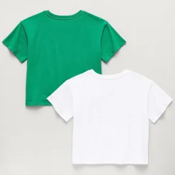 Thereabouts Little & Big Kid Girls Easy-on + Easy-off Hidden Access Opening Crew Neck Short Sleeve Adaptive Boxy Fit 2-pc. Graphic T-Shirt