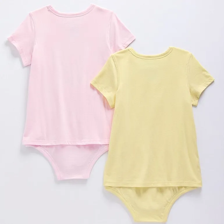 Thereabouts Little & Big Kid Girls Crew Neck Short Sleeve Adaptive 2-pc. Bodysuit