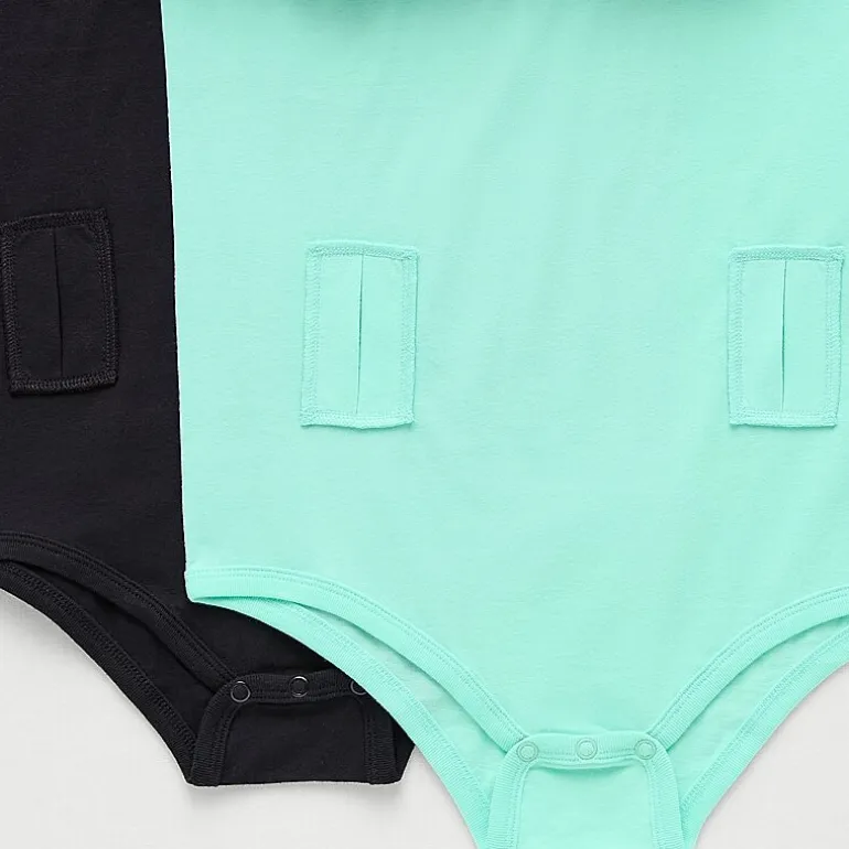 Thereabouts Little & Big Kid Girls Crew Neck Short Sleeve Adaptive 2-pc. Bodysuit