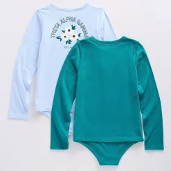 Thereabouts Little & Big Kid Girls Crew Neck Long Sleeve Adaptive 2-pc. Bodysuit