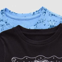 Thereabouts Little & Big Kid Girls Sensory Friendly Crew Neck Long Sleeve Adaptive Regular Fit 2-pc. Graphic T-Shirt