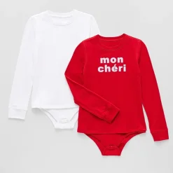 Thereabouts Little & Big Kid Girls Round Neck Long Sleeve Adaptive 2-pc. Bodysuit