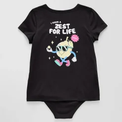 Thereabouts Little & Big Kid Girls Crew Neck Short Sleeve Adaptive Rib Bodysuit