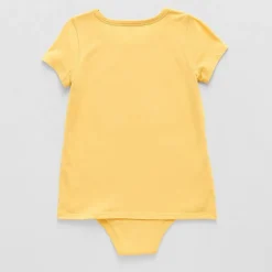 Thereabouts Little & Big Kid Girls Crew Neck Short Sleeve Adaptive Rib Bodysuit